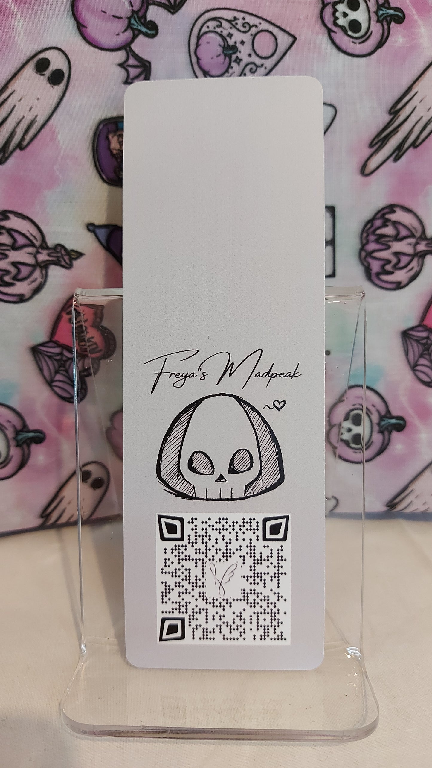 Otherworldly skelly with succulent bookmark