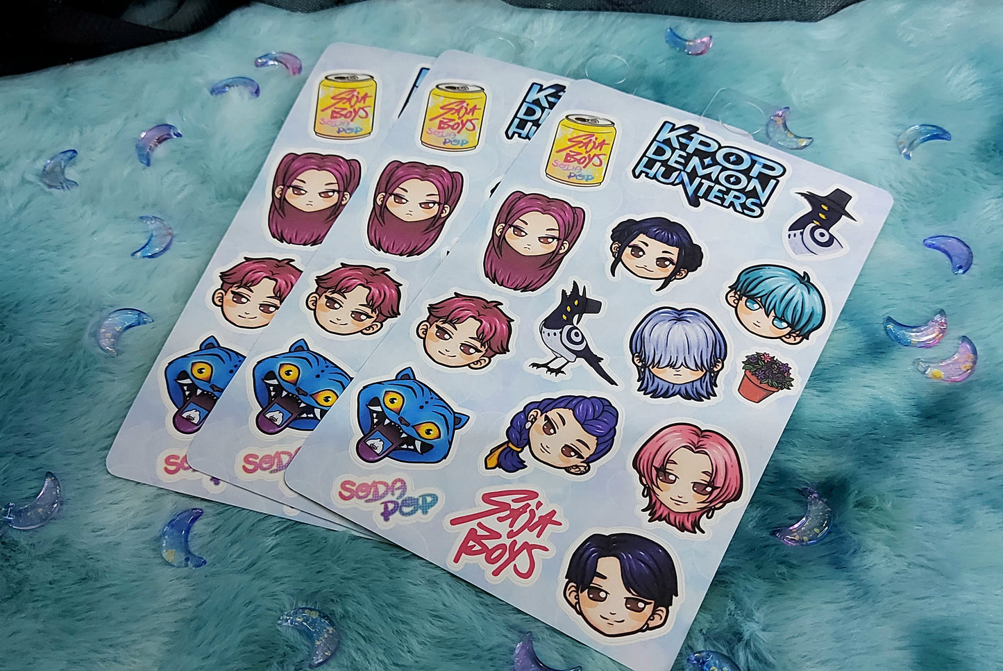 Kpop Demon Hunters fanart sticker sheet