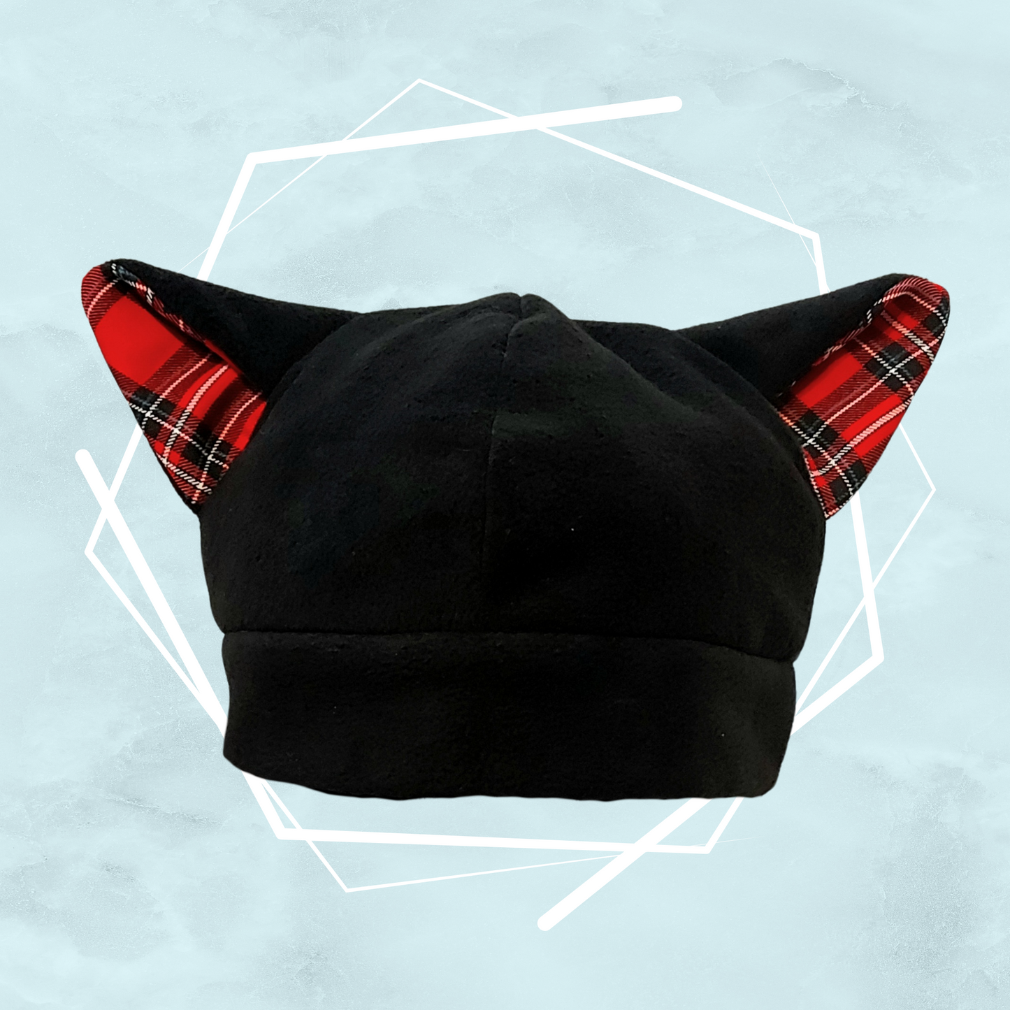 Black and red beanie