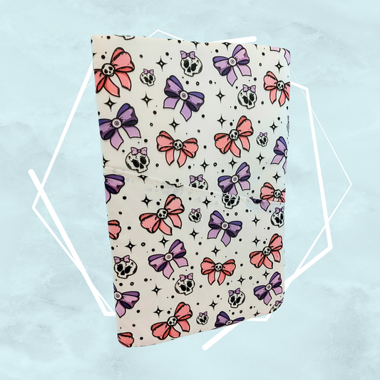 Colorful ribbons white booksleeve