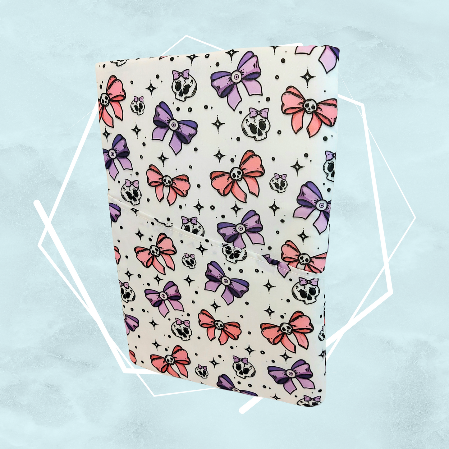 Colorful ribbons white booksleeve