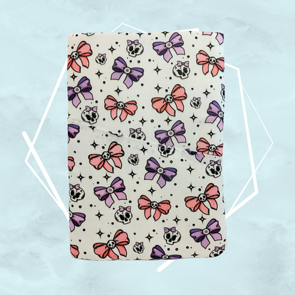 Colorful ribbons white booksleeve