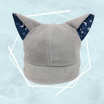 Starry night gray nekomimi beanie