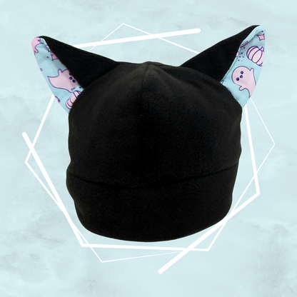 Black ghosties nekomimi beanie