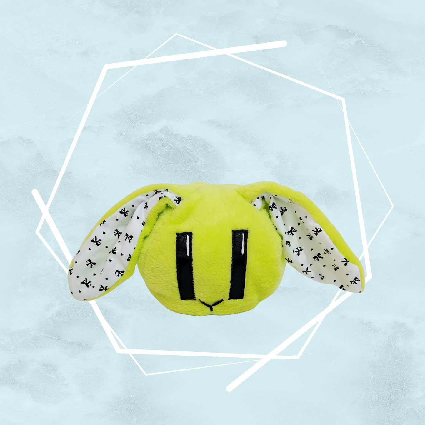 Original plush character bunny designed and hand crafted by a UK-based indie artist