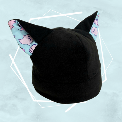 Black ghosties nekomimi beanie