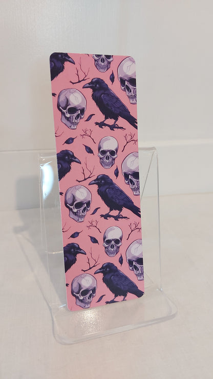 Skulls and ravens bookmark set of 5