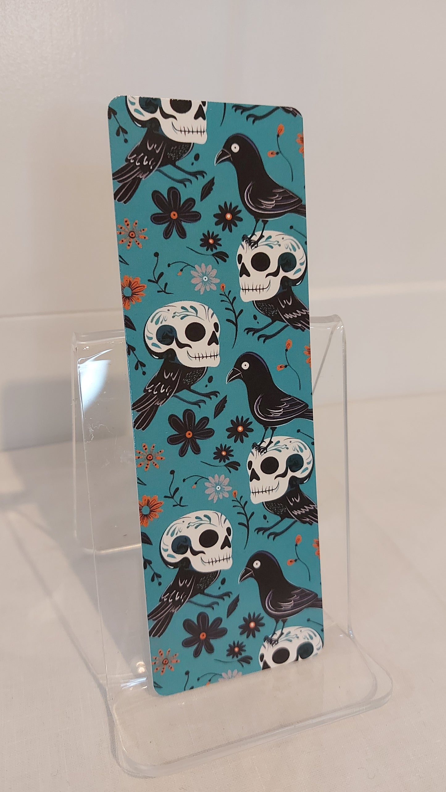 Skulls and ravens bookmark set of 5