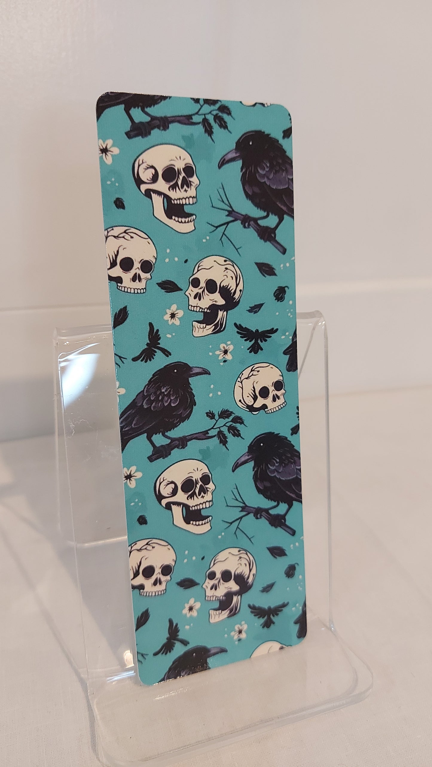 Skulls and ravens bookmark set of 5