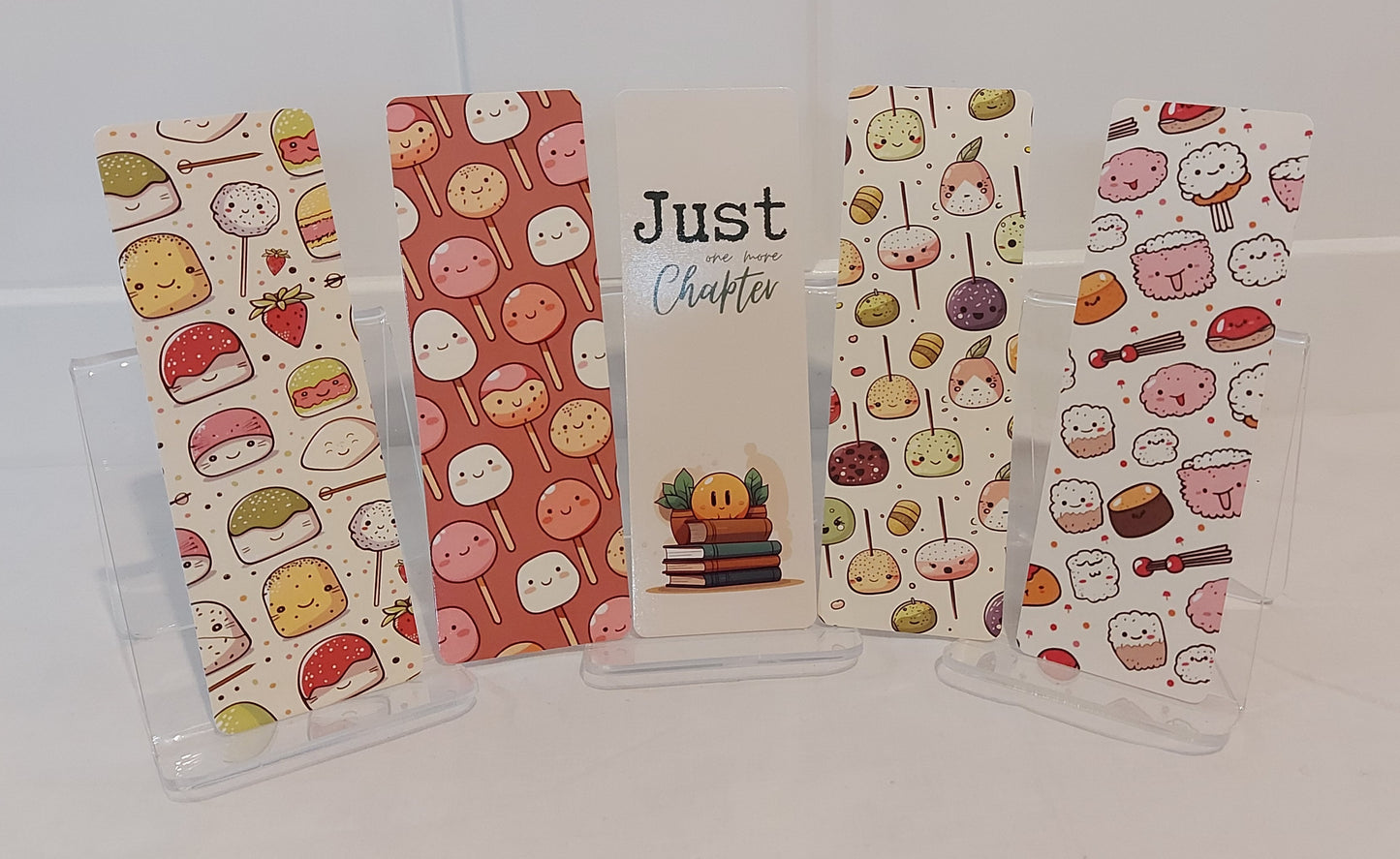 Sushi and mochi bookmark set of 5