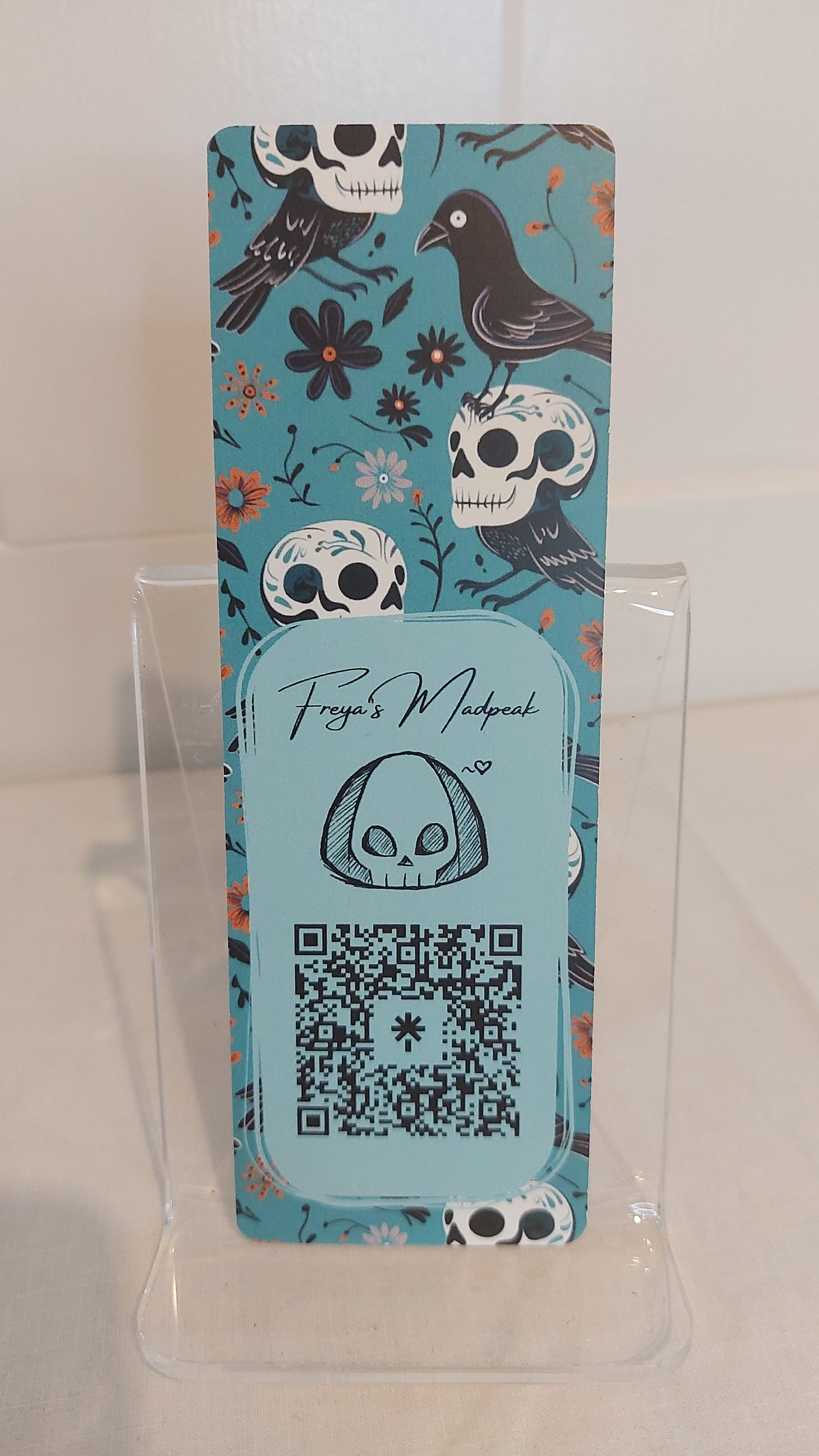 Skulls and ravens bookmark set of 5