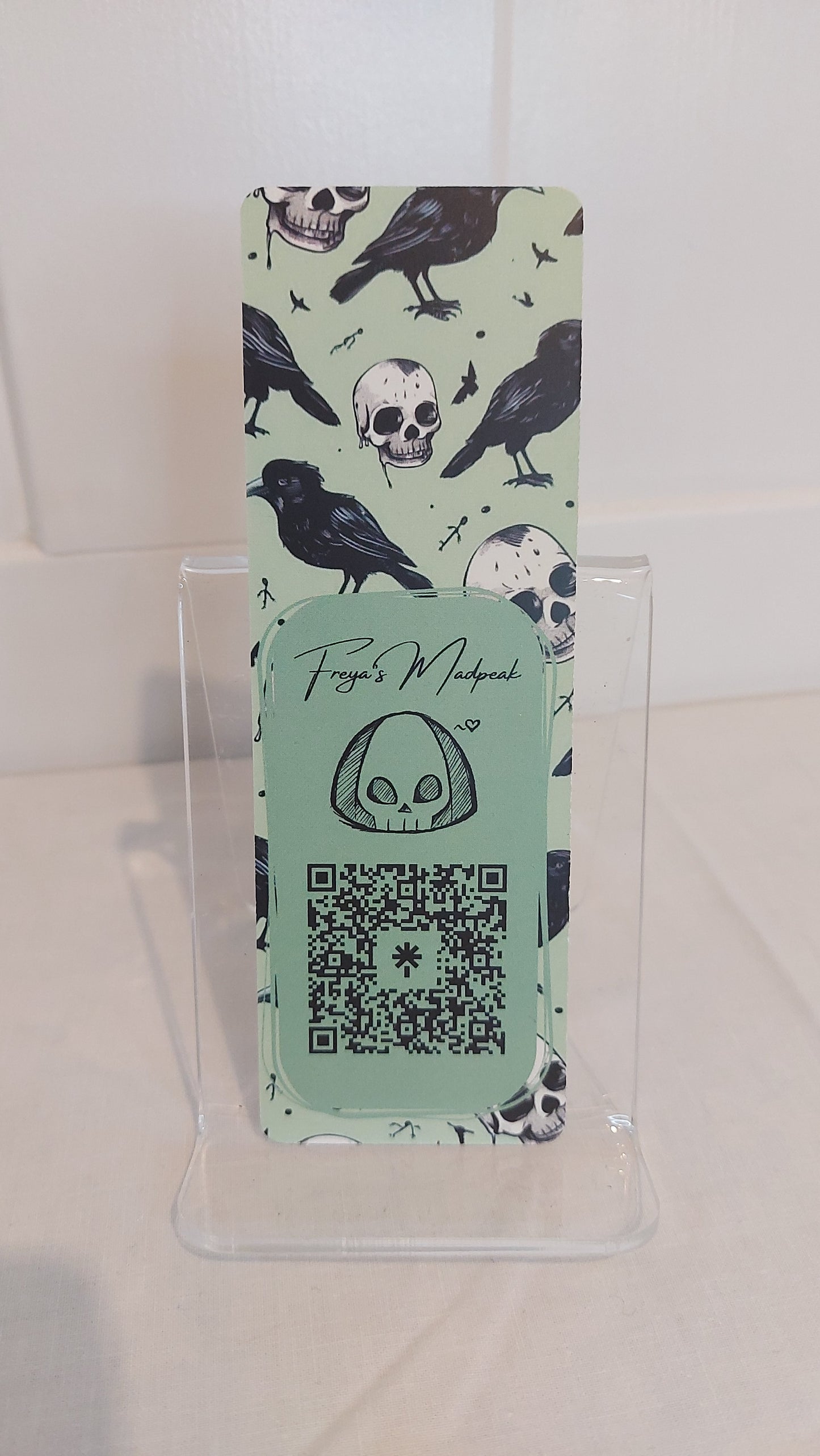 Skulls and ravens bookmark set of 5