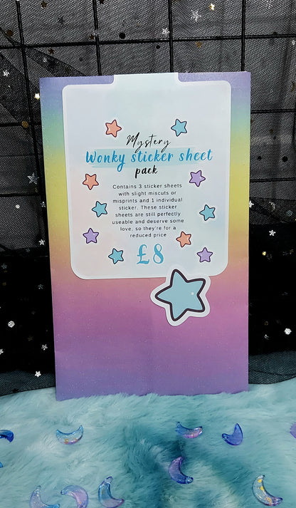 Mystery wonky sticker sheet pack