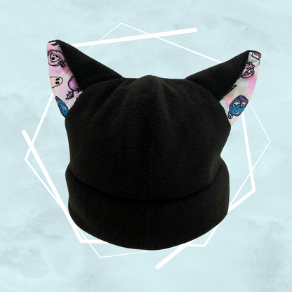 Black witchy nekomimi beanie