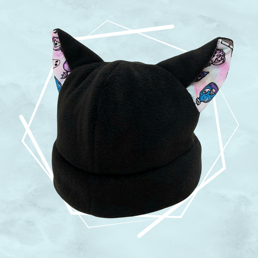 Black witchy nekomimi beanie