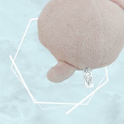 Floral pale pink bunny plushie