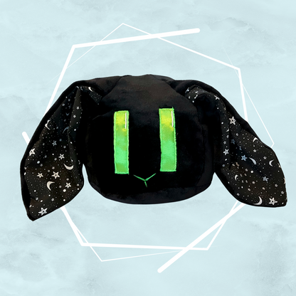Black stars bunny plushie