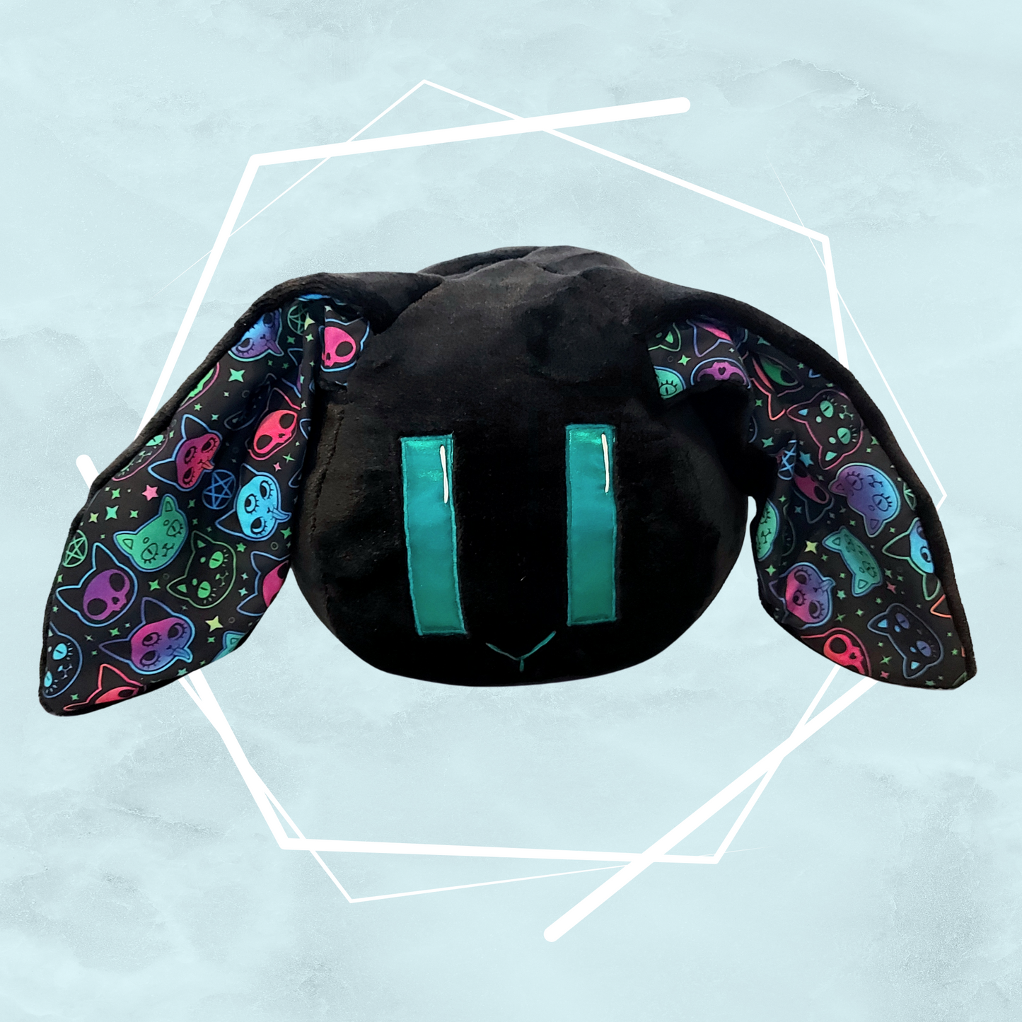 Gothic black bunny plushies