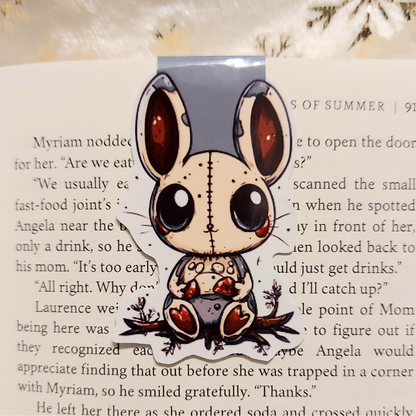 Holiday bunnies magnetic bookmarks