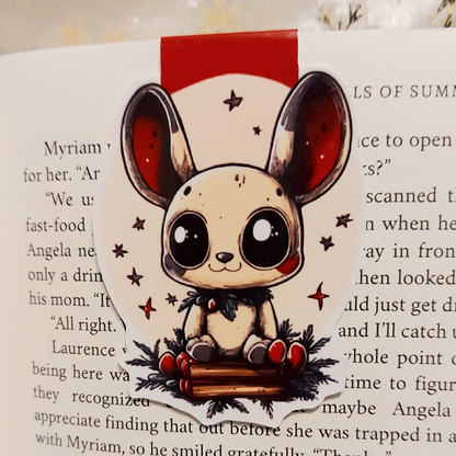 Holiday bunnies magnetic bookmarks