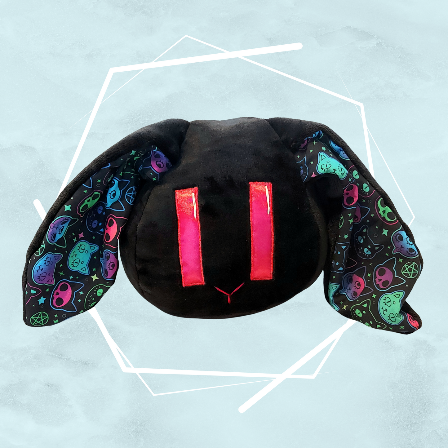 Gothic black bunny plushies