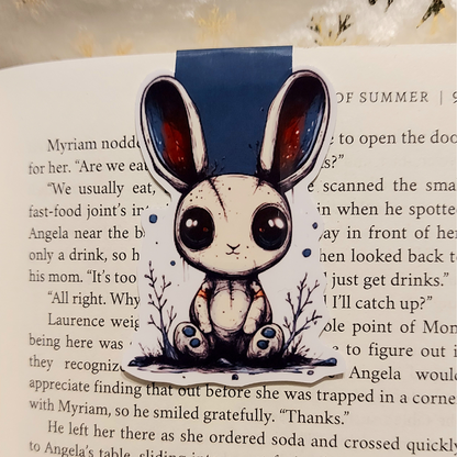 Holiday bunnies magnetic bookmarks