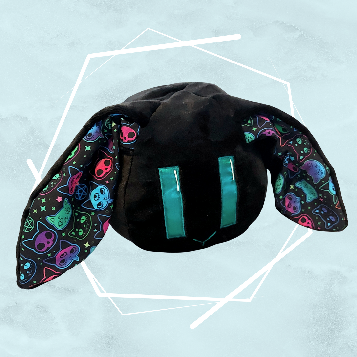 Gothic black bunny plushies