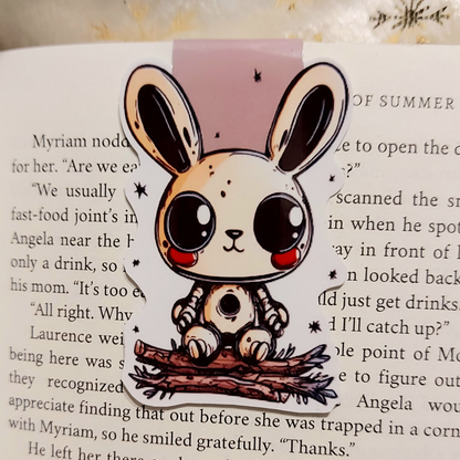 Holiday bunnies magnetic bookmarks