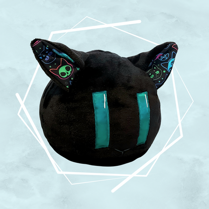 Gothic black kitty plushies