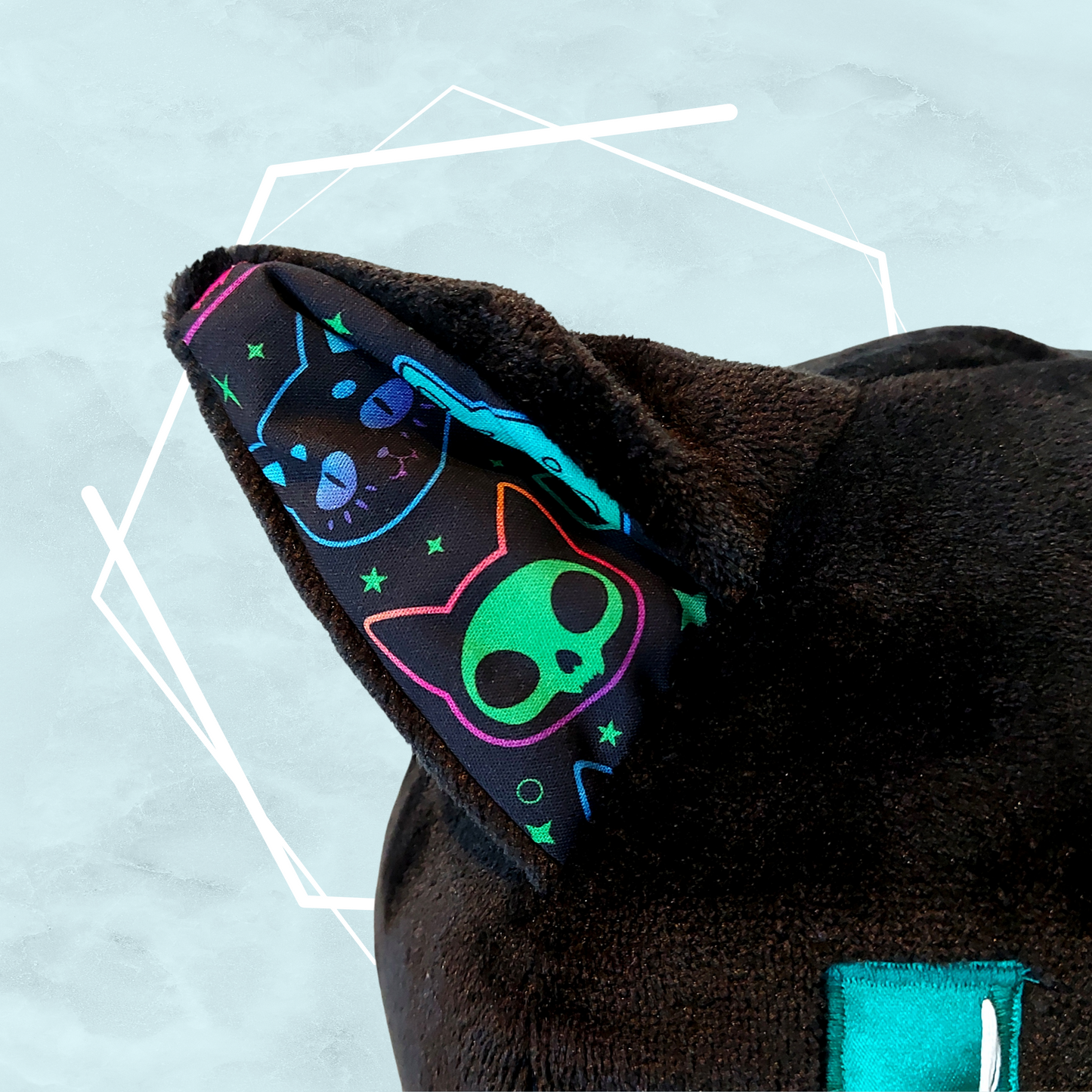 Gothic black kitty plushies