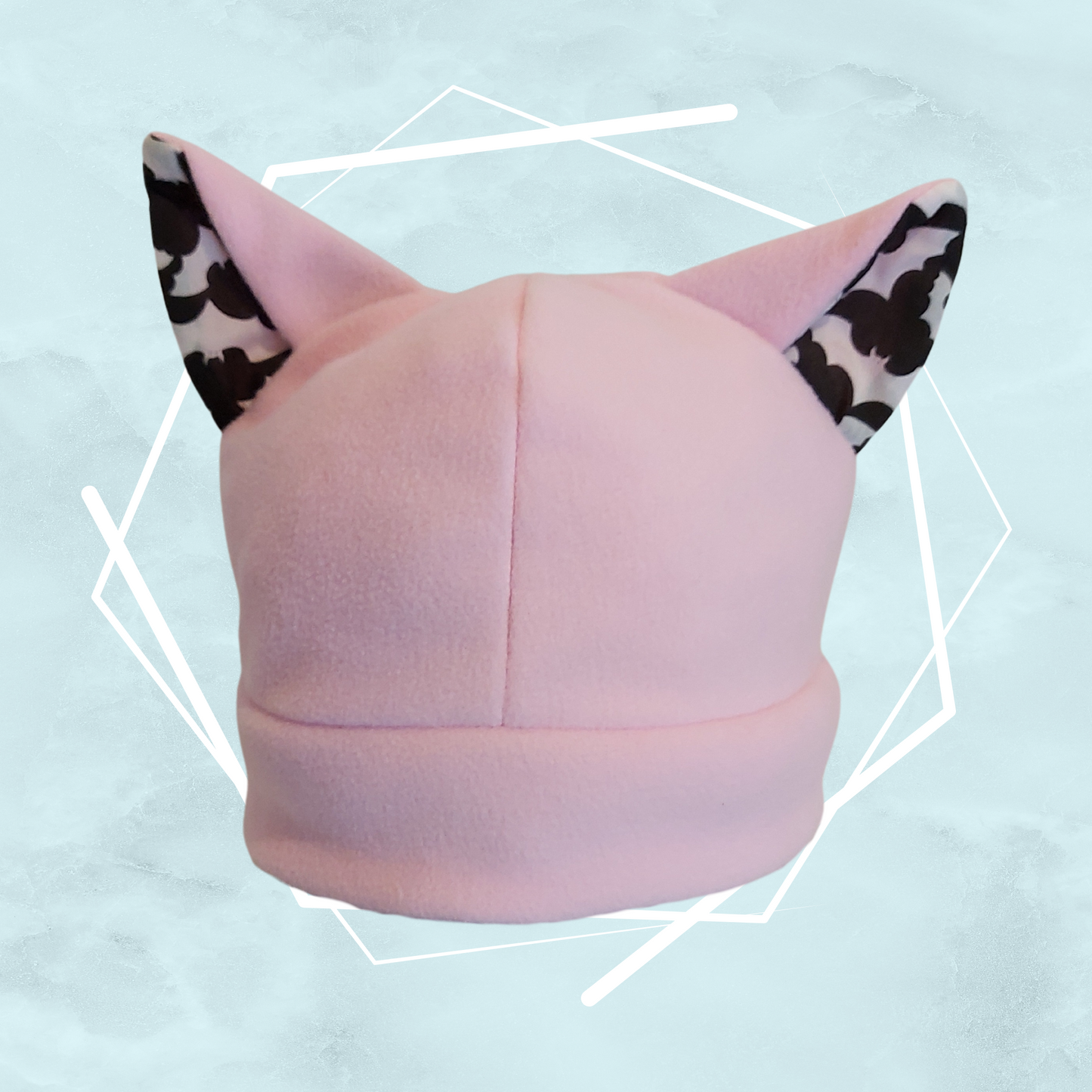 Pink bats nekomimi beanie