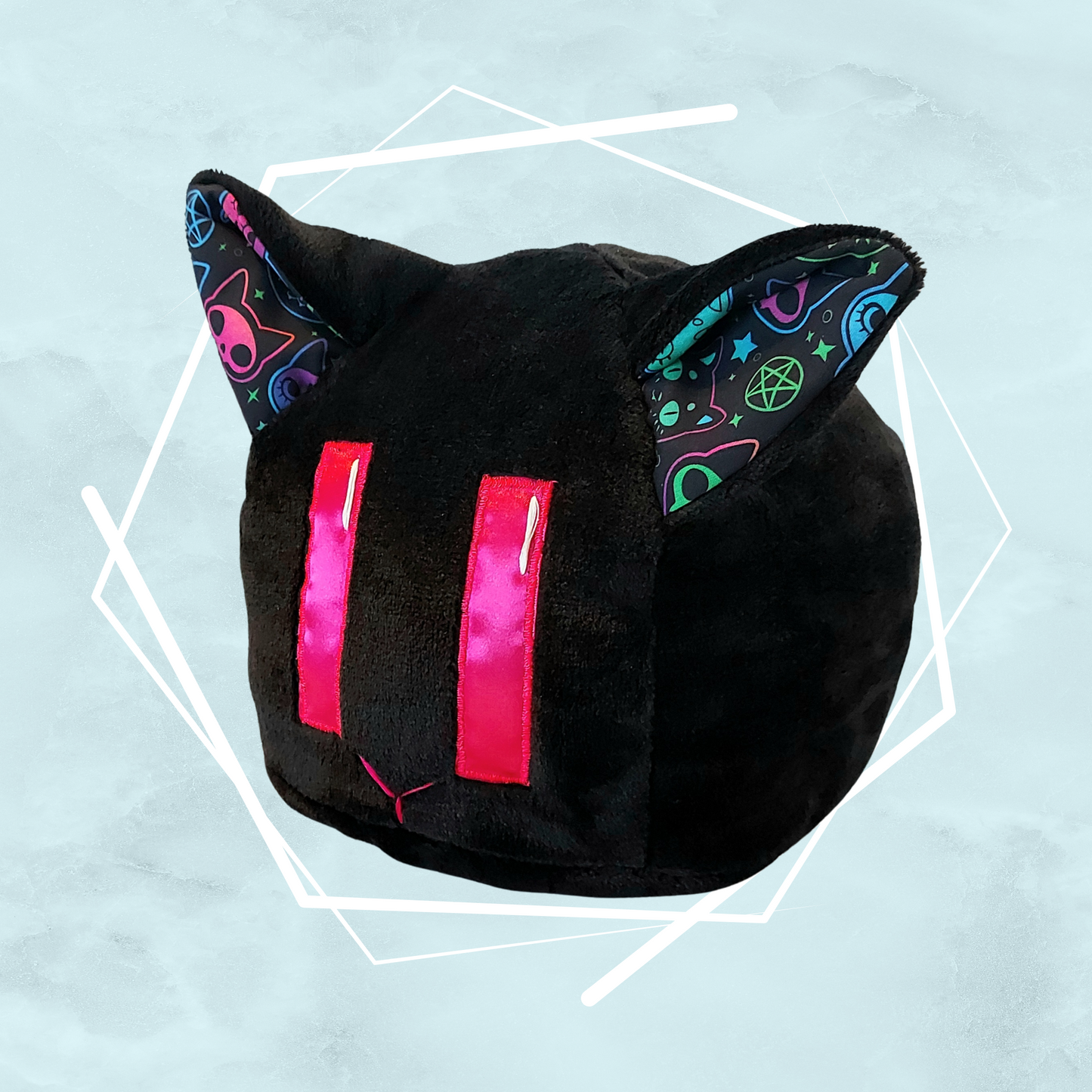 Gothic black kitty plushies