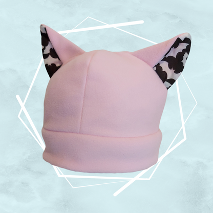 Pink bats nekomimi beanie