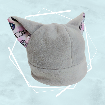 Witchy themed grey nekomimi beanie