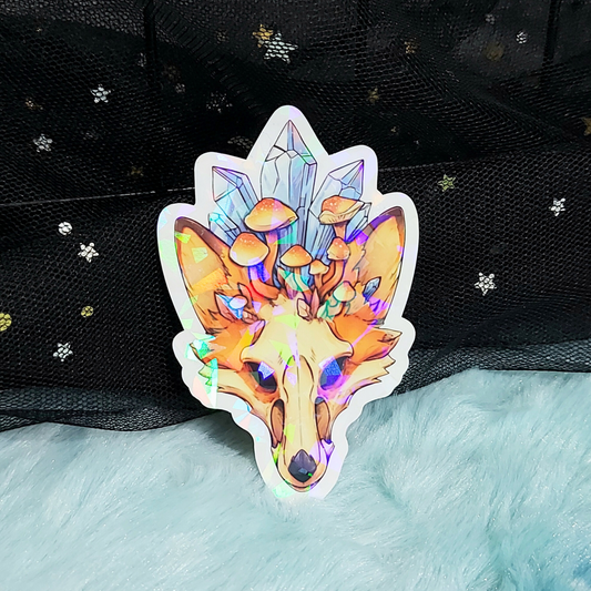Moonchild fox holographic sticker