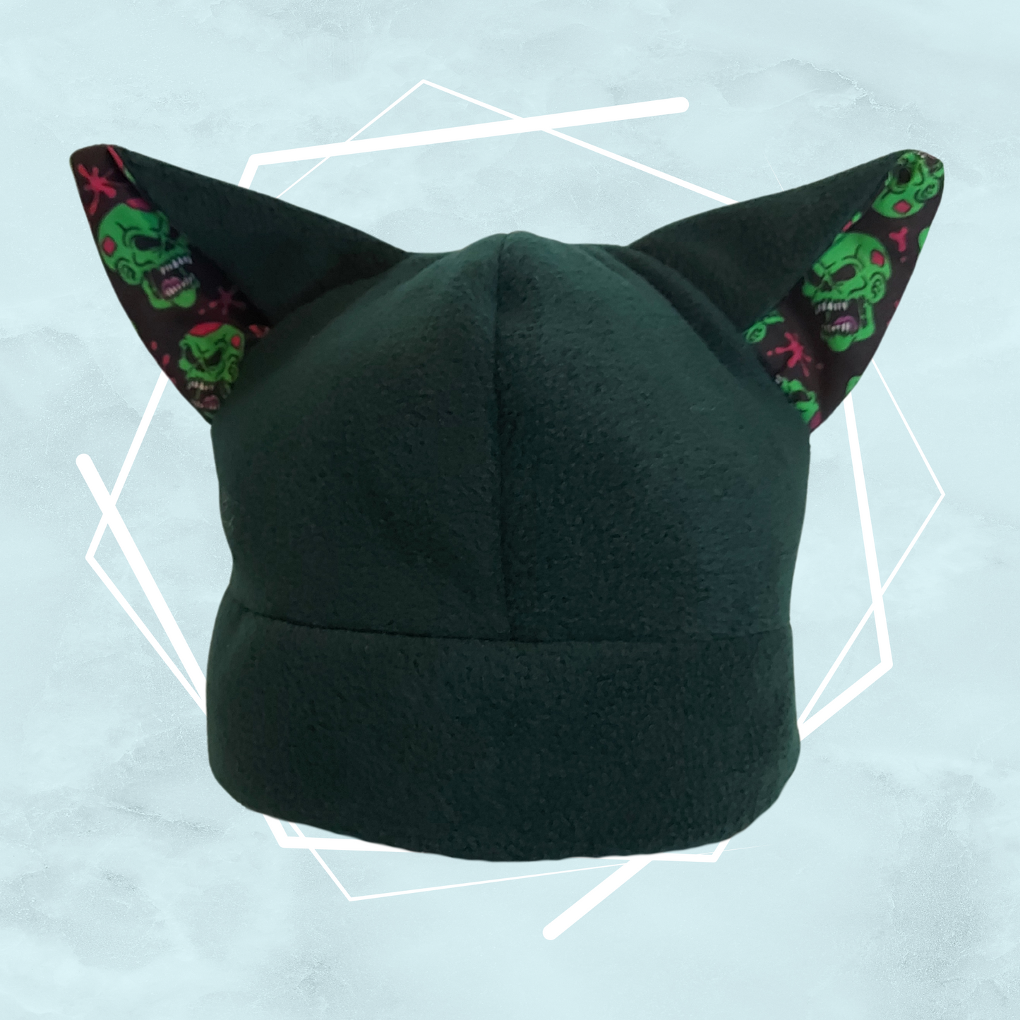 Green zombies nekomimi beanie