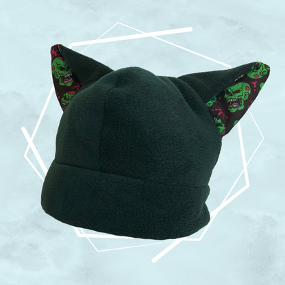 Green zombies nekomimi beanie