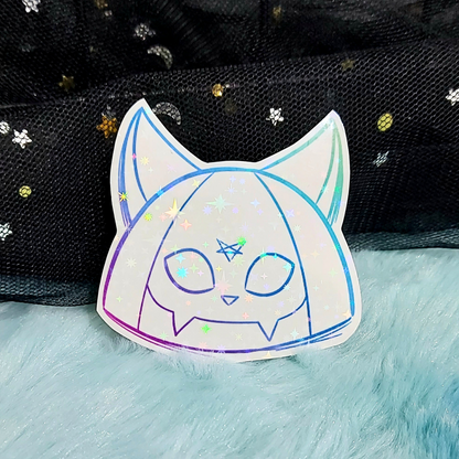 Rainbow logo holographic sticker