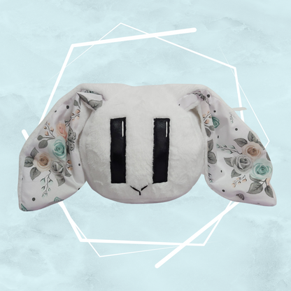 White floral bunny plushie