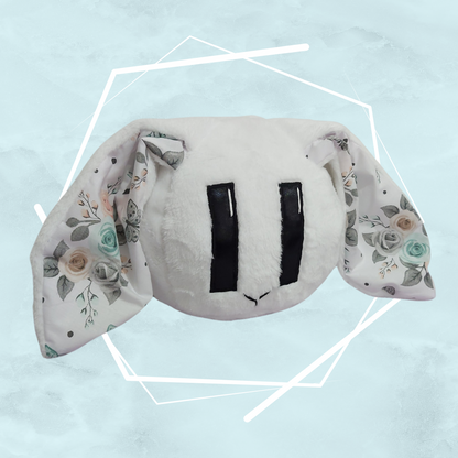 White floral bunny plushie