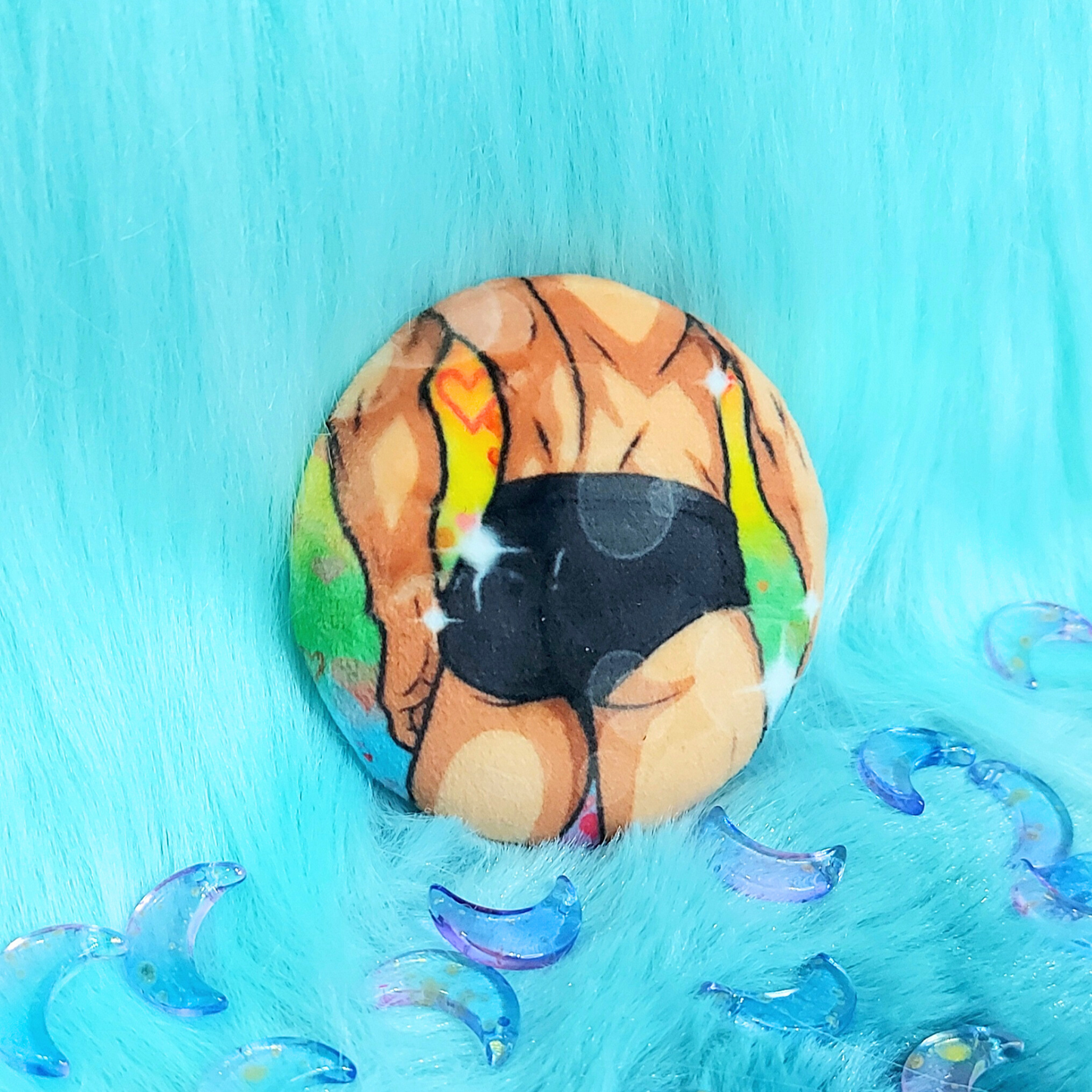 Fancy booty plush badge