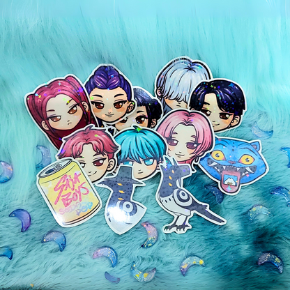 Kpop Demon Hunters holographic stickers