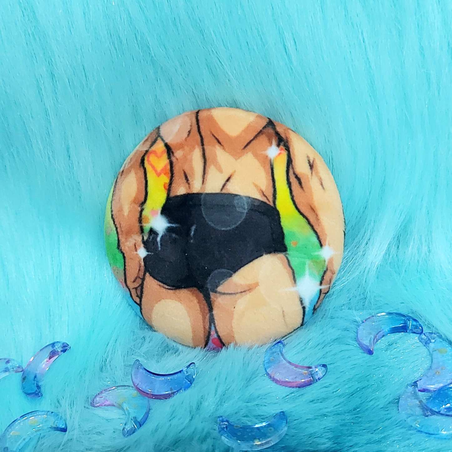 Fancy booty plush badge