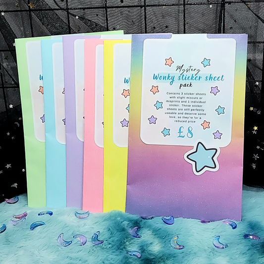 Mystery wonky sticker sheet pack