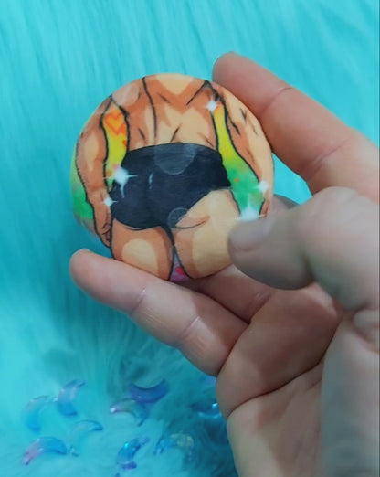 Fancy booty plush badge