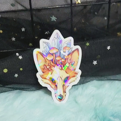 Moonchild fox holographic sticker