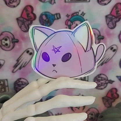 Purple Hexed Cat sticker